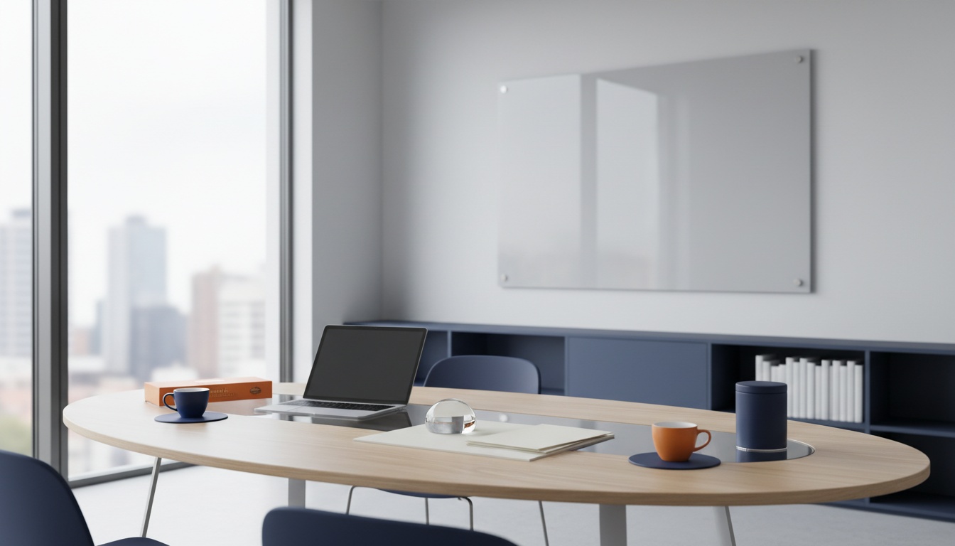 Tavolo di consulenza professionale con due tazze di caffè