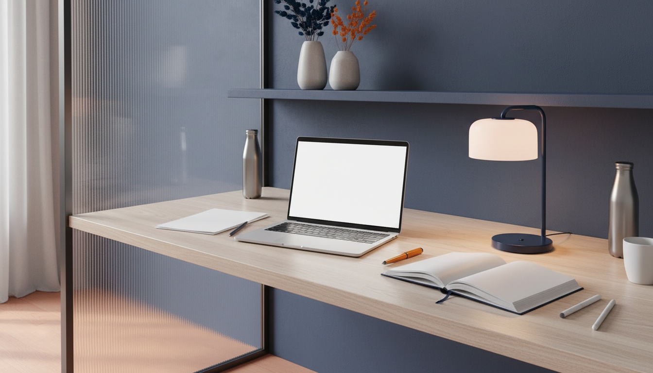 Scrivania moderna con laptop e taccuino: lead inbound per freelance e piccoli studi.
