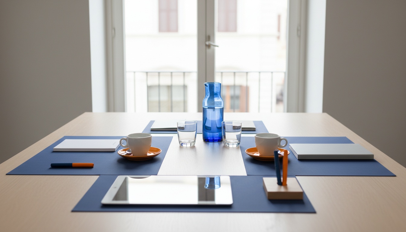 Tavolo riunioni con due tazze di caffè: consulenza professionale per la scelta del team di vendita.