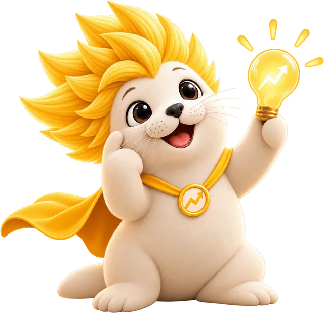 The SEOpersayan mascot holding a glowing idea